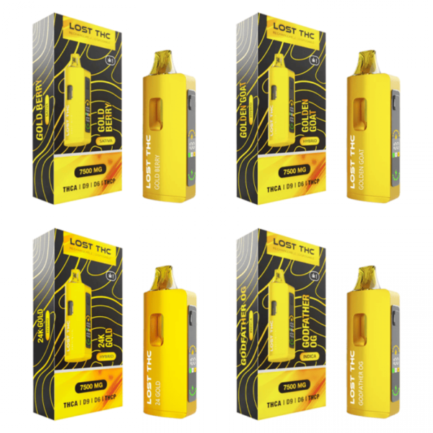 Lost THC - Disposable - THC - A - D9 - D6 - THCP - Gold Edition - 7500MG