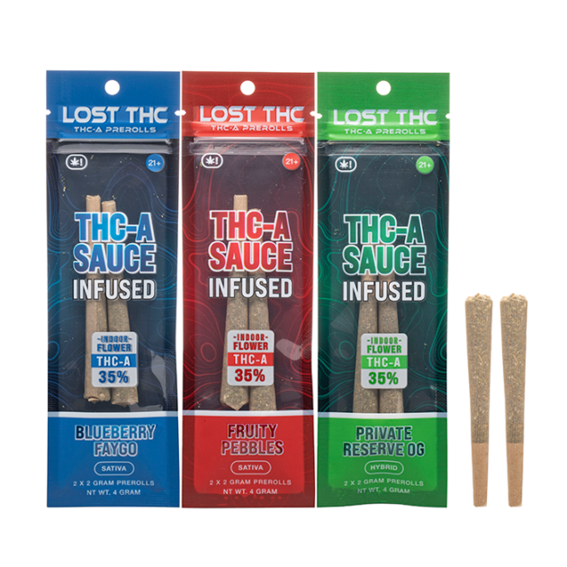 Lost THC - Prerolls - THCA - Sauce Infused 35% - 4G